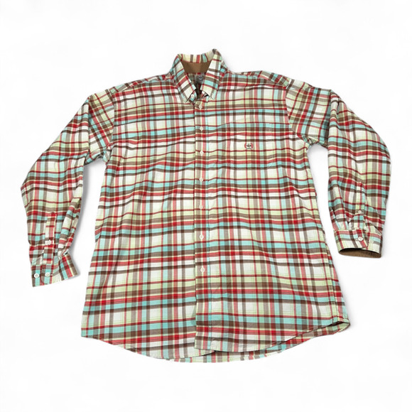 Cinch Shirt Adult EXTRA LARGE Brown Plaid Western Cowboy Rodeo Workwear Outdoor - Picture 1 of 11